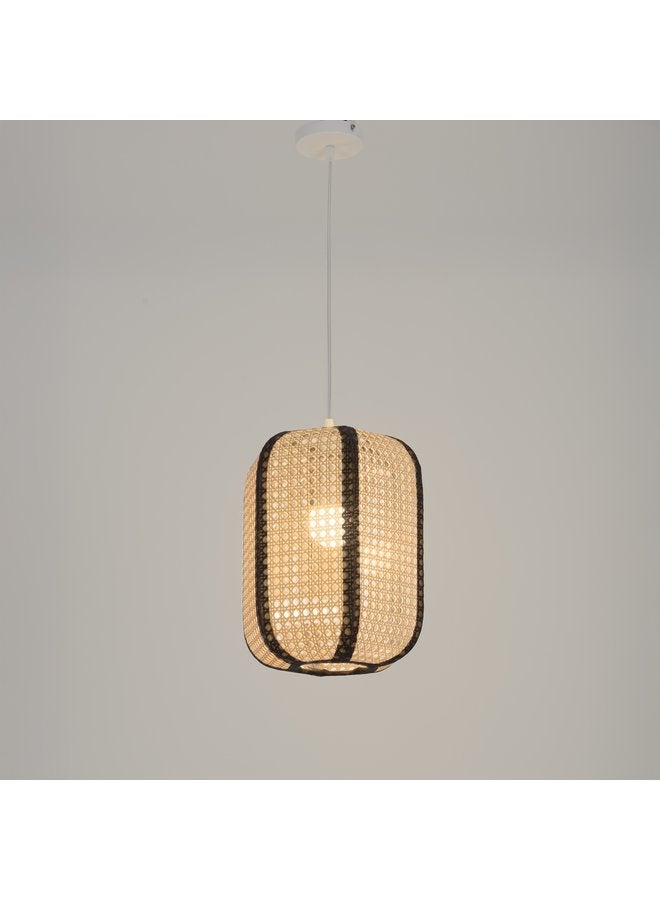 تبس هوم لمب نجفة TBS باللون بيج مصنوعة من راتان لإضاءة المنزل والديكور - Image 3